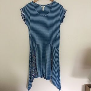 Matilda Jane Walkabout dress handkerchief hem blue